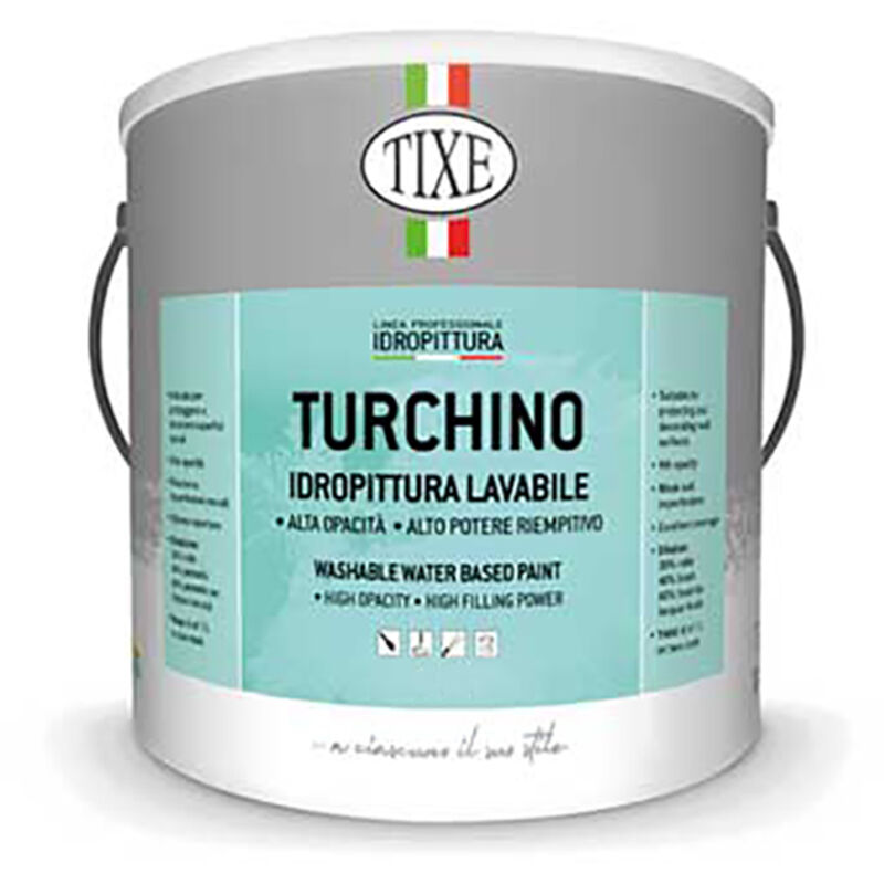 foto del prodotto tixe turchino idropittura lavabile pittura per interni riempitiva alta opacit 4 lt