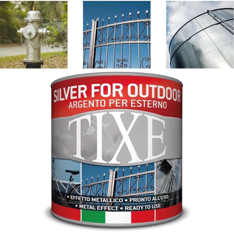 foto del prodotto tixe vernice argento a solvente per esterni riflettente pronto all uso 500 ml