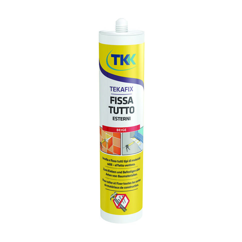 foto del prodotto tkk adesivo di montaggio fissa tutto per esterni tekafix st ml.300 beige