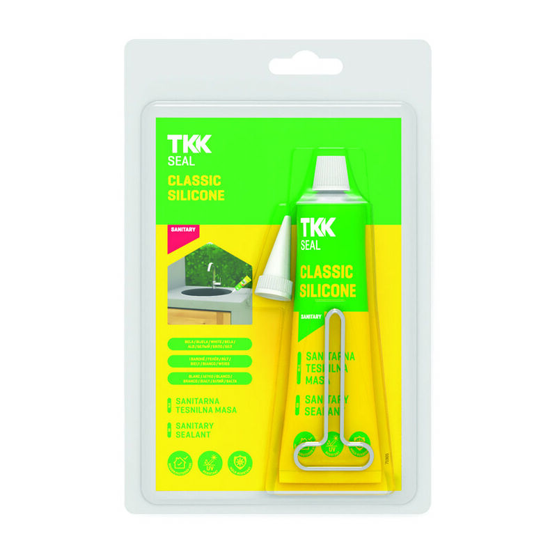 foto del prodotto tkk silicone acetico per sanitari seal sil classic sanitar ml.60 trasparente