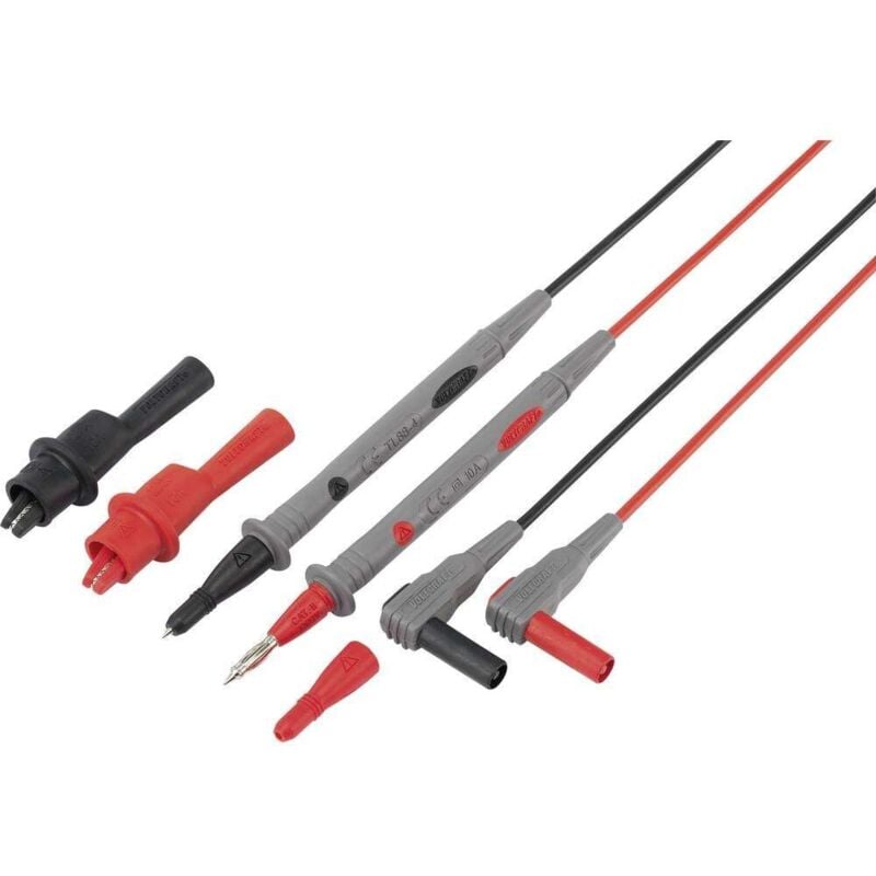 foto del prodotto tl 88 4 kit puntali di sicurezza spina a banana 4 mm sonda 1.80 m nero, rosso 1 kit voltcraft