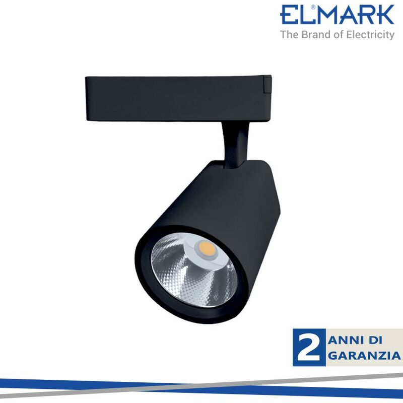 foto del prodotto tl5020 cob track light 20w 4000k 36 nero monofase luce naturale