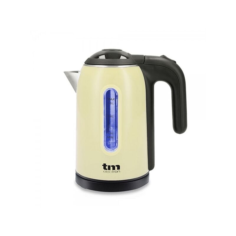 foto del prodotto tm electron bollitore d acqua elettrico con luce led acciaio inossidabile crema