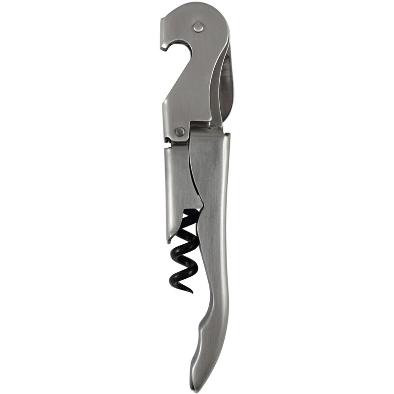 foto del prodotto tm electron hocu008 cavatappi professionale con doppia cerniera, lama, apribottiglie e tirabuz n, acciaio inox
