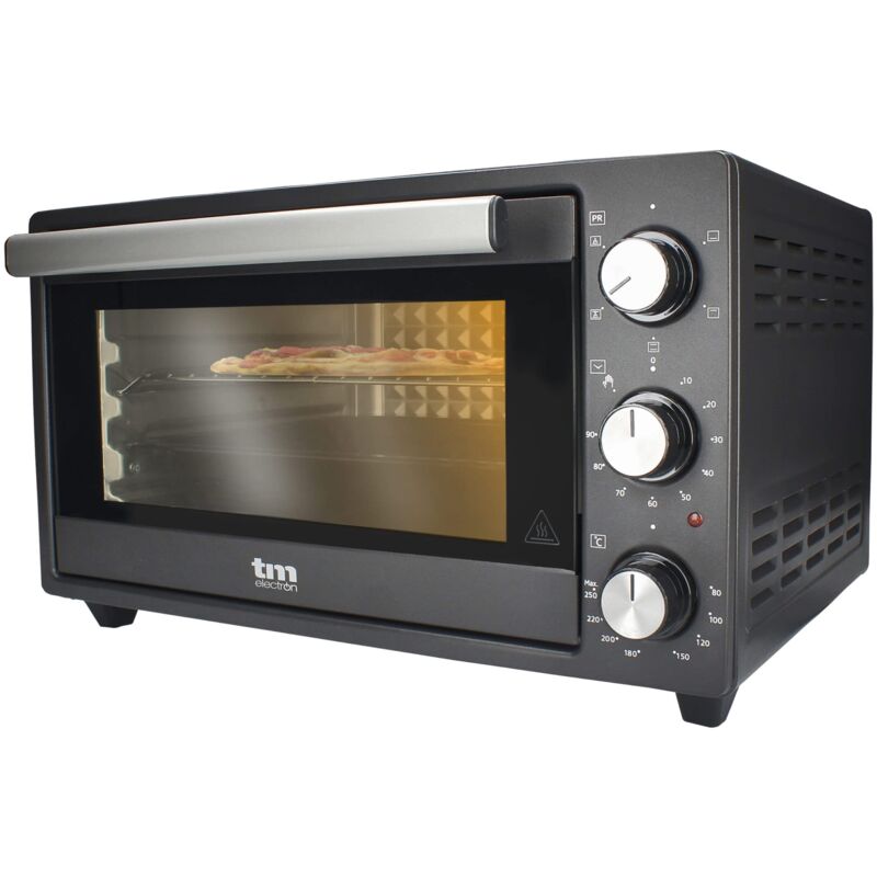 foto del prodotto tm electron tmpho020 forno a convezione da tavolo, 5 funzioni, capacit 20 litri, timer 90 minuti, temperatura regolabile da 80 a 250 , 1500w