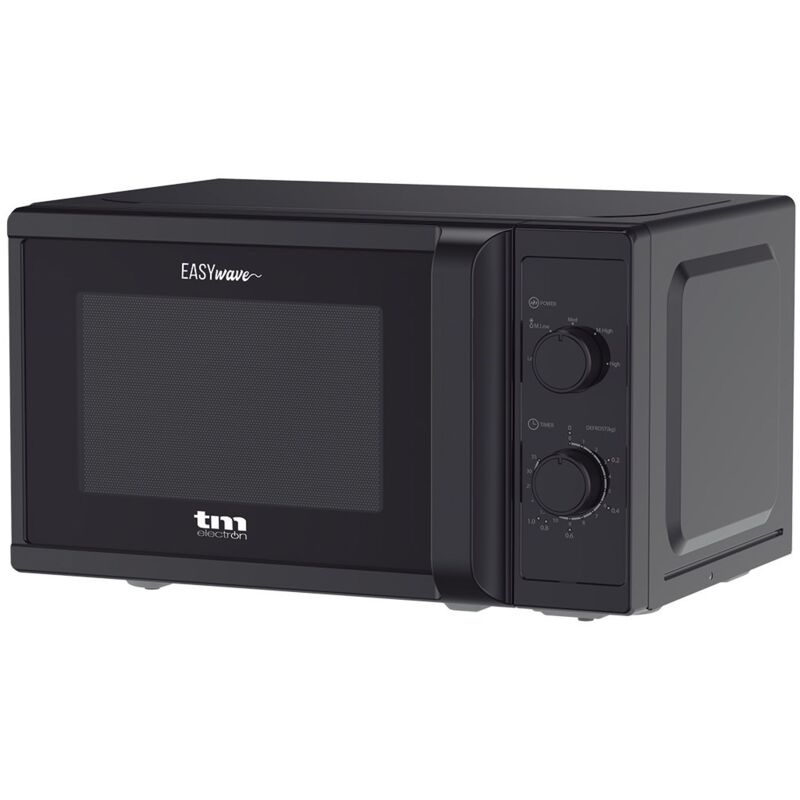 foto del prodotto tmpmw002blk forno a microonde easywave con 20 litri, 700w, 5 livelli di potenza de, funzione di scongelamento e timer de 35 min, colore nero tm