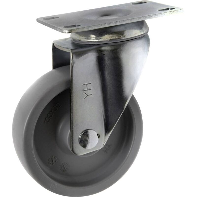 foto del prodotto to-5137935 ruota orientabile 100 mm con piastra avvitabile capacità di carico max. 125 kg - toolcraft