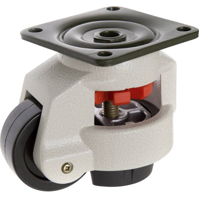 foto del prodotto to 5137965 rotella girevole 62 mm nichelabile con piastra avvitabile capacit di carico max. 500 kg toolcraft
