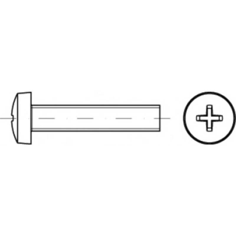 foto del prodotto to 5430873 viti a testa cilindrica m2,5 12 mm a croce phillips acciaio galvanizzato zinco 200 pz. toolcraft
