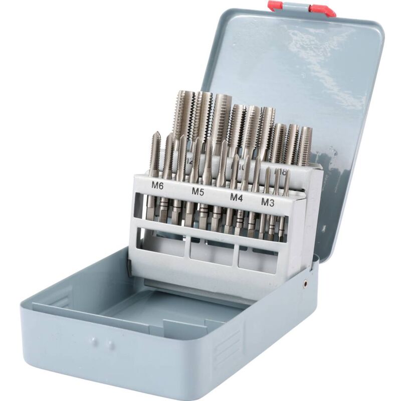 foto del prodotto to 6800787 kit maschi e filiere 21 parti m3, m4, m5, m6, m8, m10, m12 din 352 hss 1 pz. toolcraft