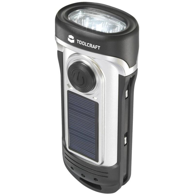 foto del prodotto to 8602005 led monocolore torcia tascabile ipx8 impermeabile , con funzione luce emergenza a energia solar toolcraft