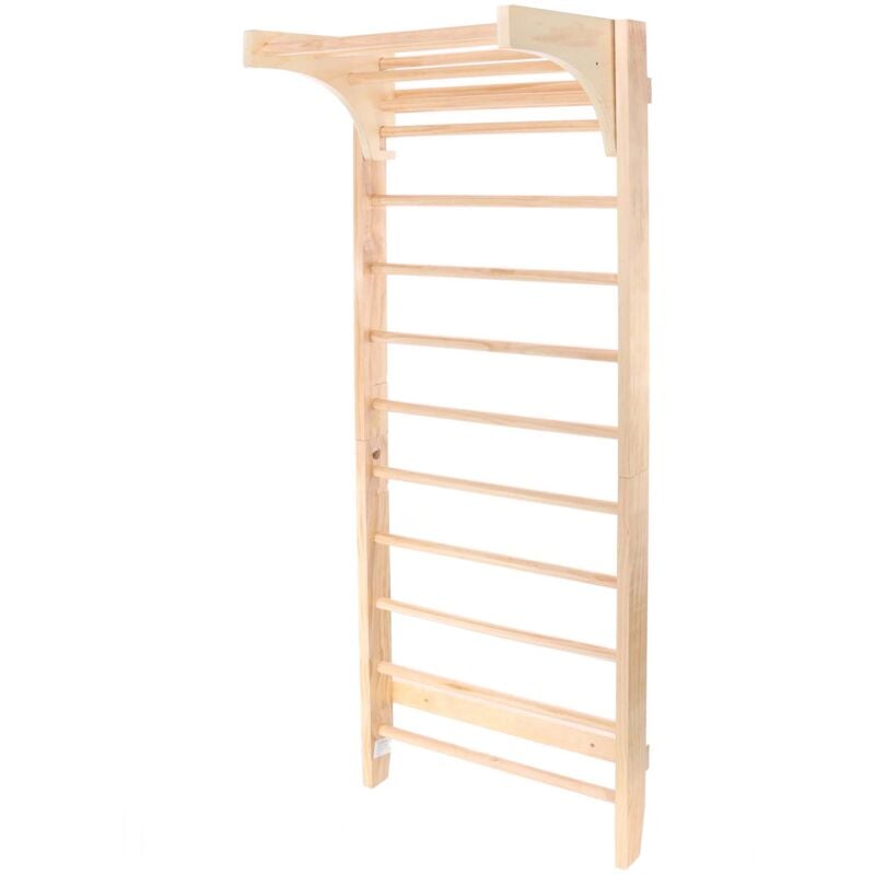foto del prodotto toboli spalliera svedese legno 220 cm max 150 kg scala per ginnastica bambini adulti