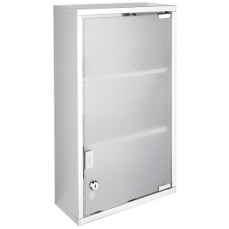immagine 0 del prodotto today armadietto in acciaio inox cromo e vetro temperato 27x h50x12 cm con chiavi metaform