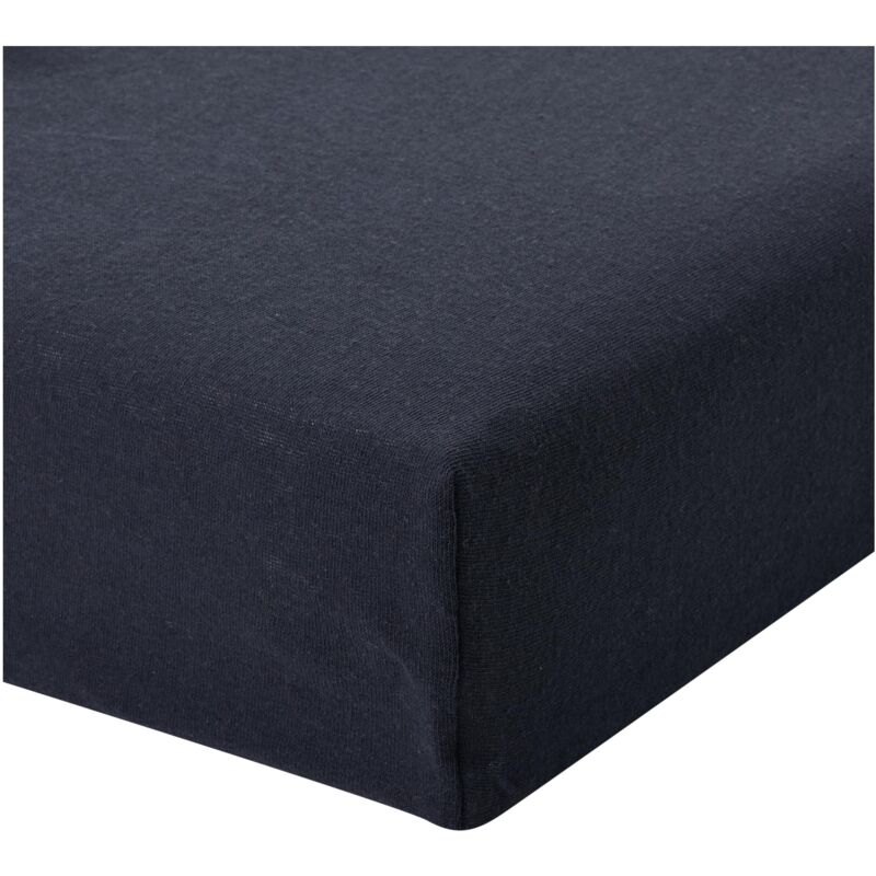 foto del prodotto today lenzuolo con angoli elasticizzati, in jersey di cotone, 160x200 cm, colore nero, 100 , liquirizia, 160 x 200