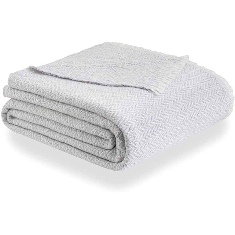 foto del prodotto todocama - coperta in cotone extra morbido, per quattro stagioni, copriletto multiuso, plaid per letto, copridivano