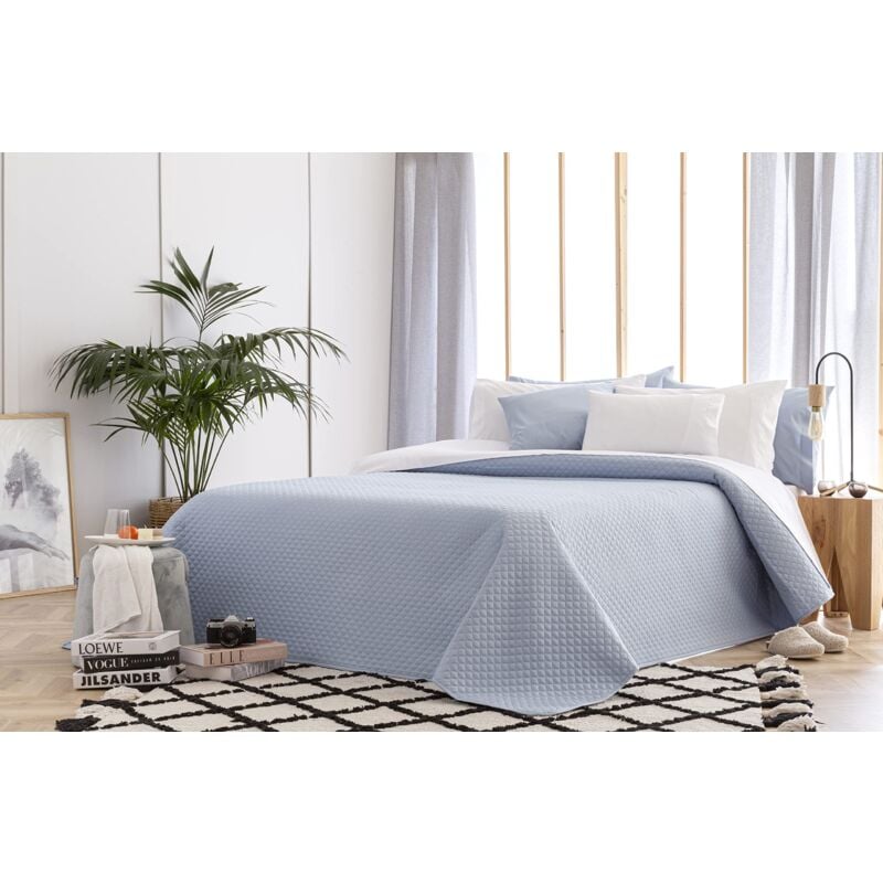 foto del prodotto todocama copriletto trapuntato sottile con motivo a rombo, per primavera, estate, autunno e inverno, 100 microfibra extra morbido, copriletto