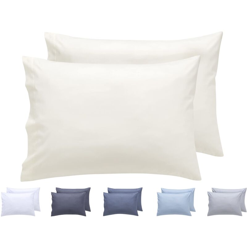 foto del prodotto todocama set di 2 federe per cuscino, in microfibra extra morbida, ipoallergenica, set da 2 50 x 70 cm beige