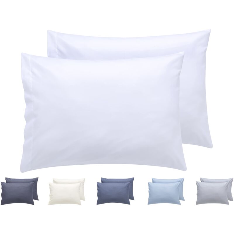 foto del prodotto todocama set di 2 federe per cuscino, in microfibra extra morbida, ipoallergenica, set da 2 50 x 70 cm bianco