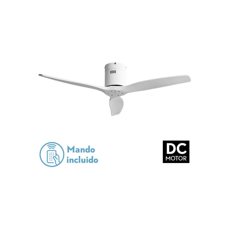 foto del prodotto todolampara ventilatore de motore a soffitto dc modello aguilon bianco, 3 pale, 5 velocit , telecomando, timer, silenzioso e a basso consumo,