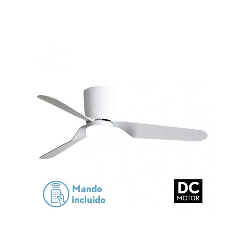 foto del prodotto todolampara ventilatore de soffitto con luce led 18w motore dc modello kochi bianco, 3 tonalit de luce con memoria, 3 pale, 5 velocit ,