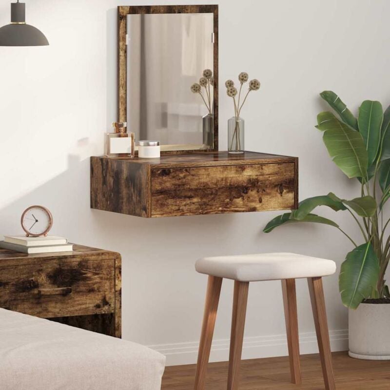 foto del prodotto toeletta a muro rovere affumicato 60x40x70 cm vidaxl