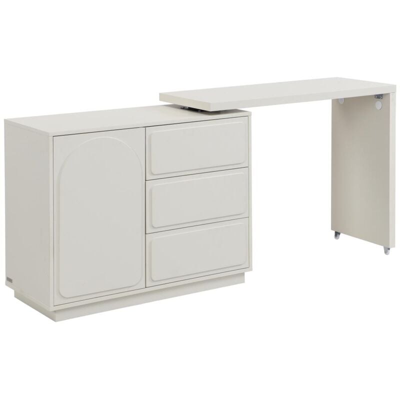 foto del prodotto toeletta con angolo girevole 3 cassetti e 1 anta mdf beige velanto