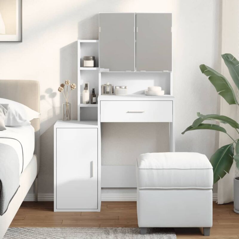 foto del prodotto toeletta con armadietto bianco 80x35x132 cm vidaxl