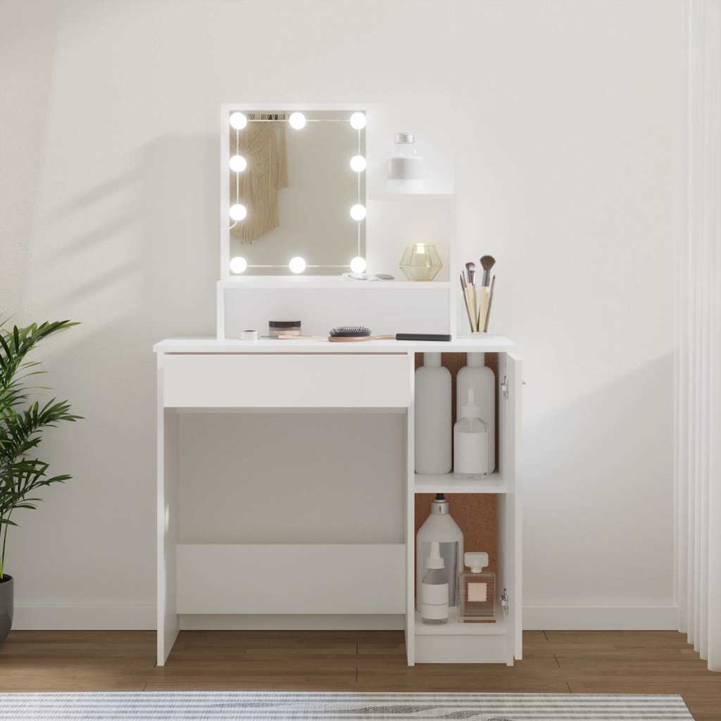foto del prodotto toeletta con led bianca 86,5x35x136 cm vidaxl