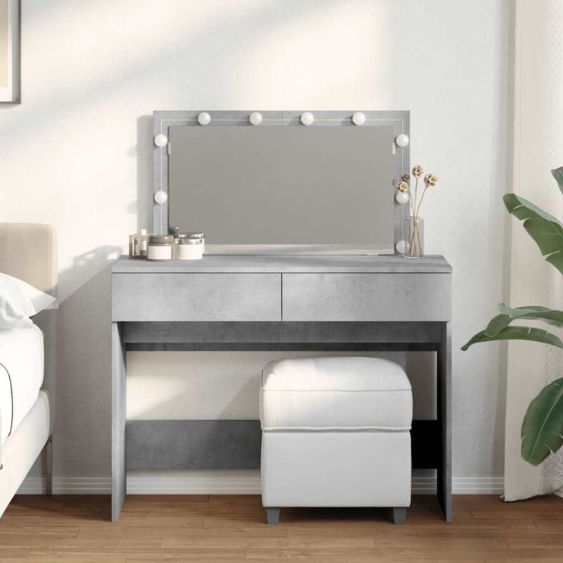 foto del prodotto toeletta con led grigio cemento 100x40x120 cm vidaxl