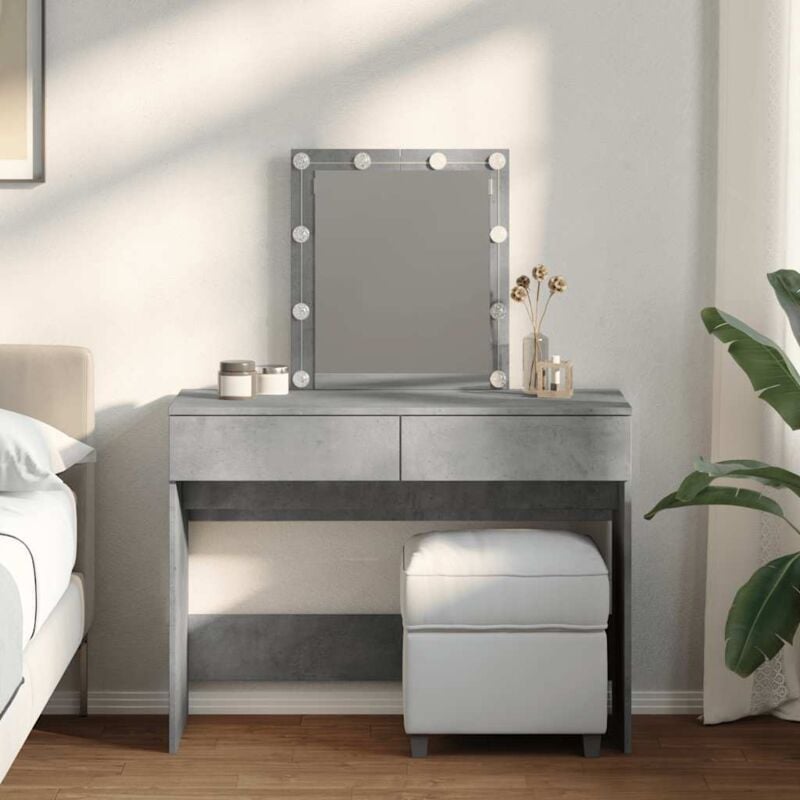 foto del prodotto toeletta con led grigio cemento 100x40x130 cm - vidaxl