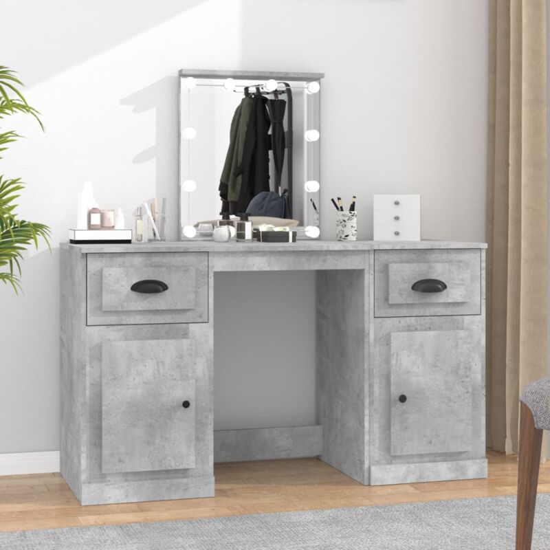 foto del prodotto toeletta con led grigio cemento 130x50x132,5 cm vidaxl