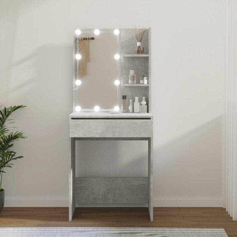 foto del prodotto toeletta con led grigio cemento 60x40x140 cm vidaxl
