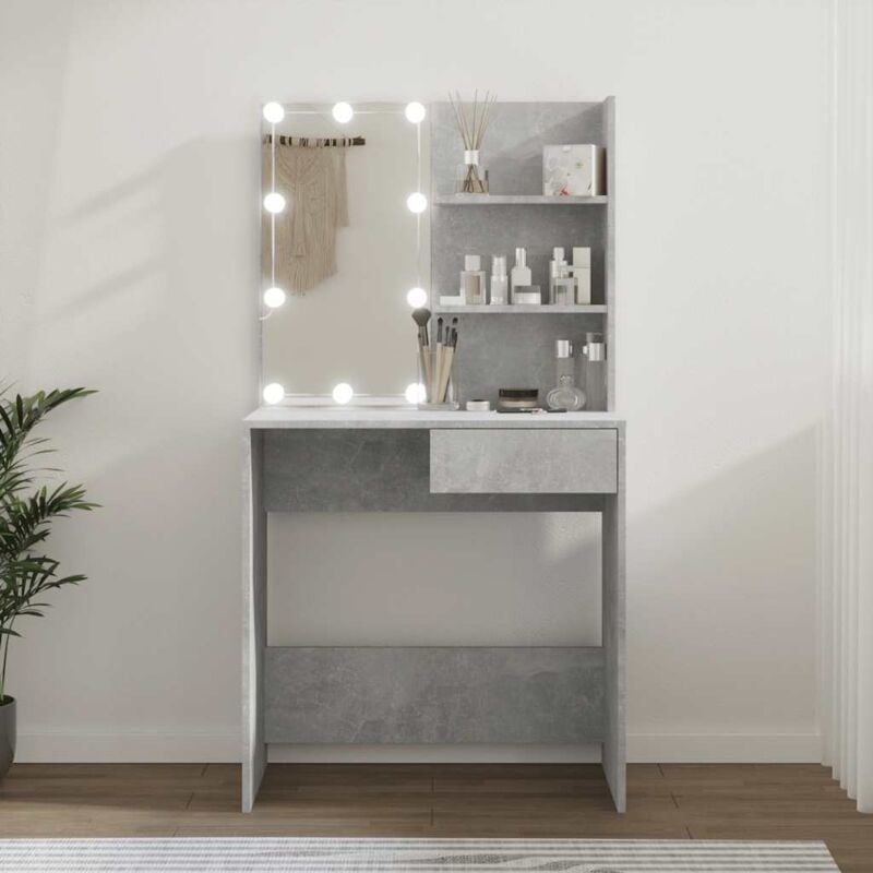 foto del prodotto toeletta con led grigio cemento 74,5x40x141 cm vidaxl