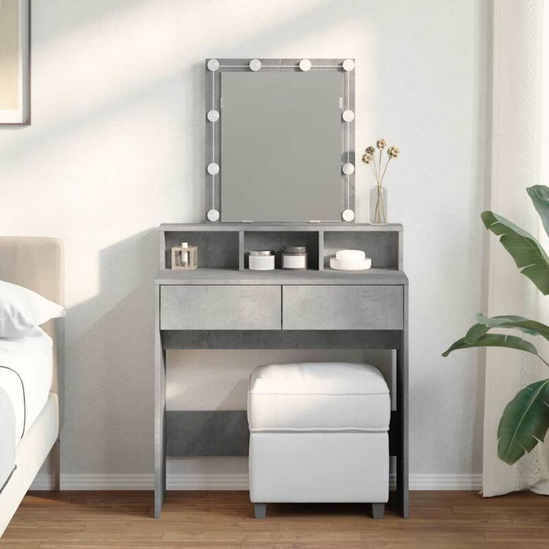 foto del prodotto toeletta con led grigio cemento 80x41x144,5 cm vidaxl
