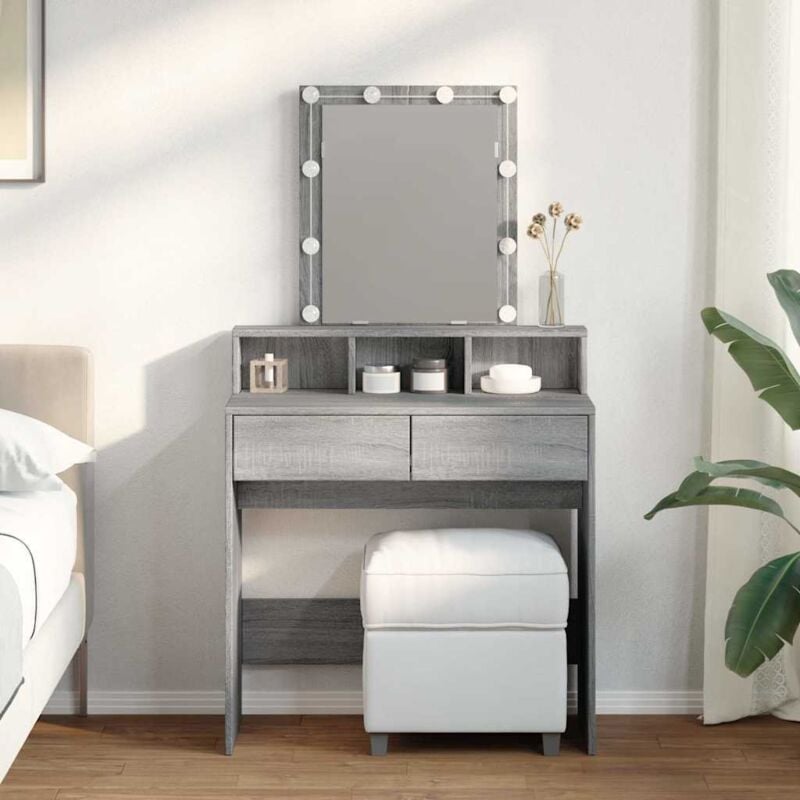 foto del prodotto toeletta con led grigio sonoma 80x41x144,5 cm vidaxl