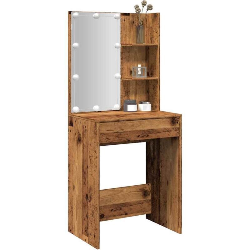 foto del prodotto toeletta con led legno antico 60x40x140 cm vidaxl