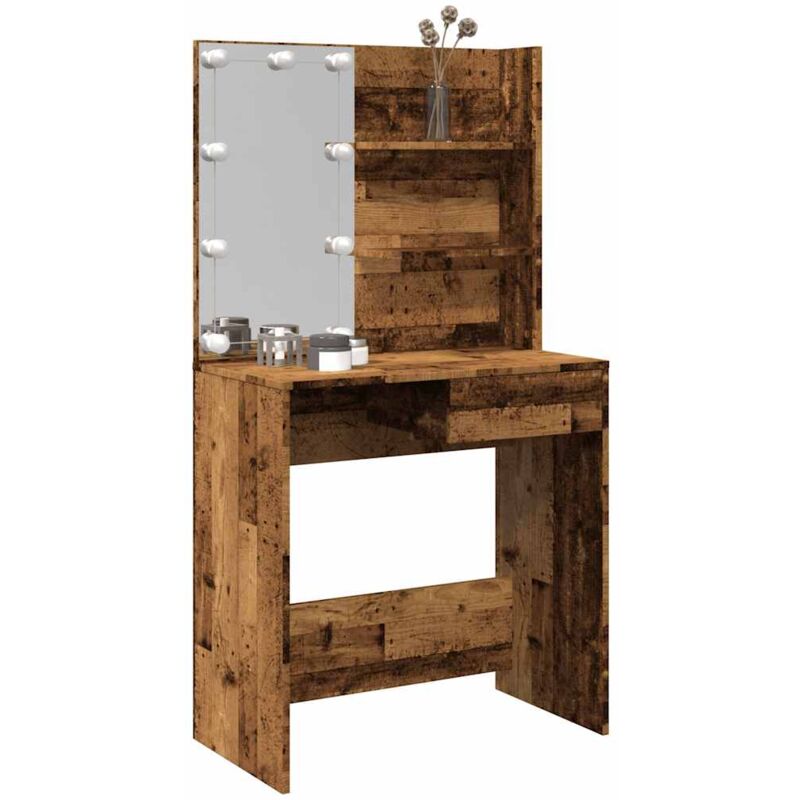foto del prodotto toeletta con led legno antico 74,5x40x141 cm vidaxl