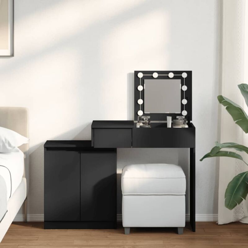 foto del prodotto toeletta con led nera 115x37x110,5 cm vidaxl 541624