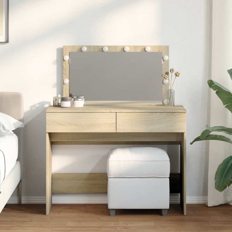 foto del prodotto toeletta con led rovere sonoma 100x40x120 cm - vidaxl