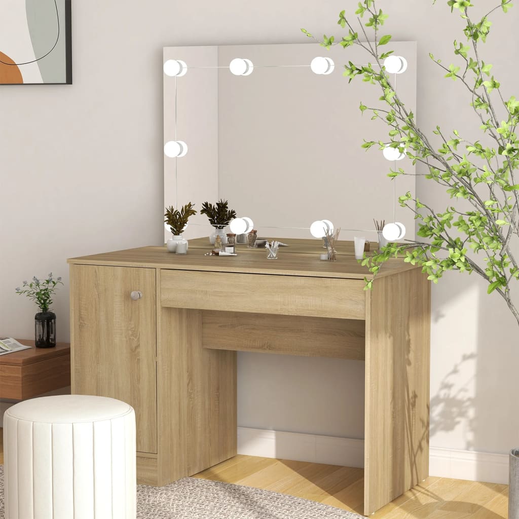 foto del prodotto toeletta con luci led 110x55x145 cm in mdf rovere vidaxl