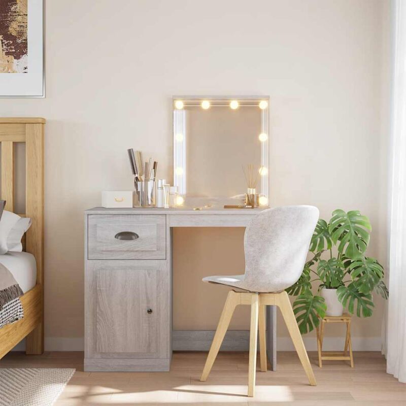 foto del prodotto toeletta con luci led grigio sonoma 90x42x132,5 cm vidaxl