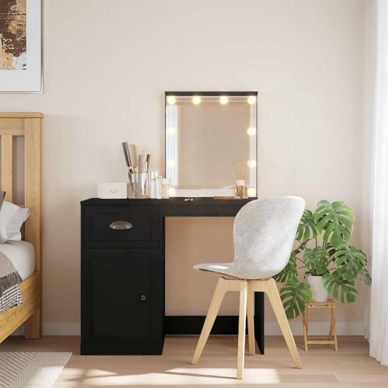 foto del prodotto toeletta con luci led nera 90x42x132,5 cm vidaxl