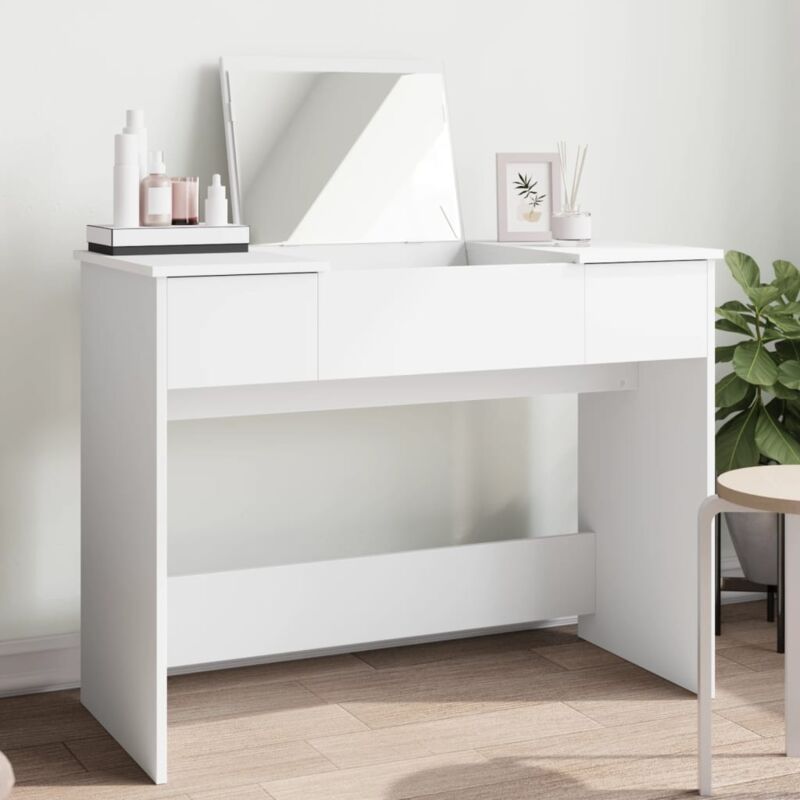 foto del prodotto toeletta con specchio bianco 100x45x76 cm vidaxl