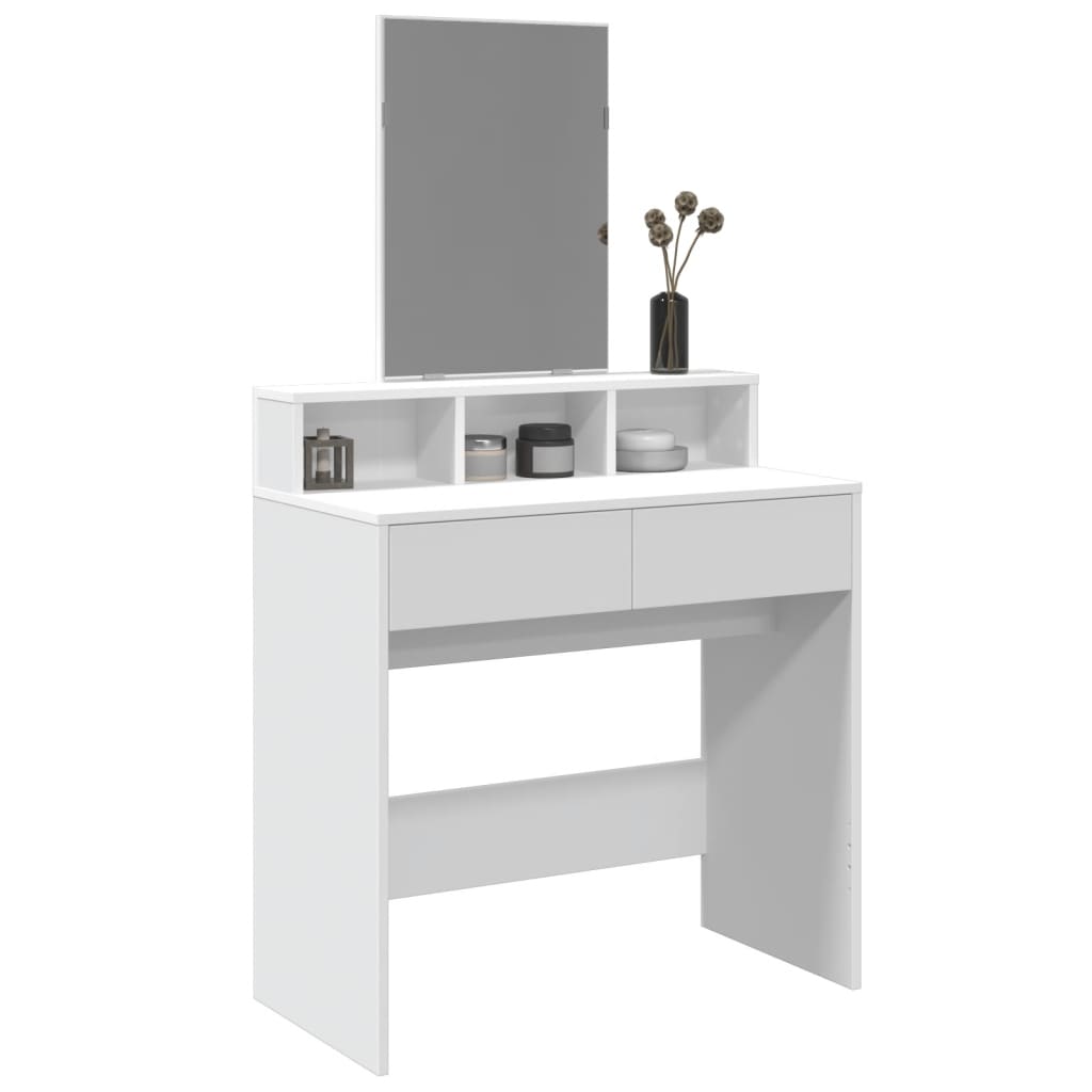 foto del prodotto toeletta con specchio bianco 80x41x144,5 cm