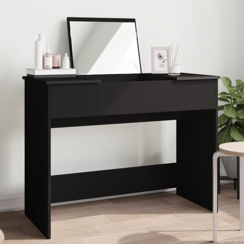 foto del prodotto toeletta con specchio nero 100x45x76 cm vidaxl