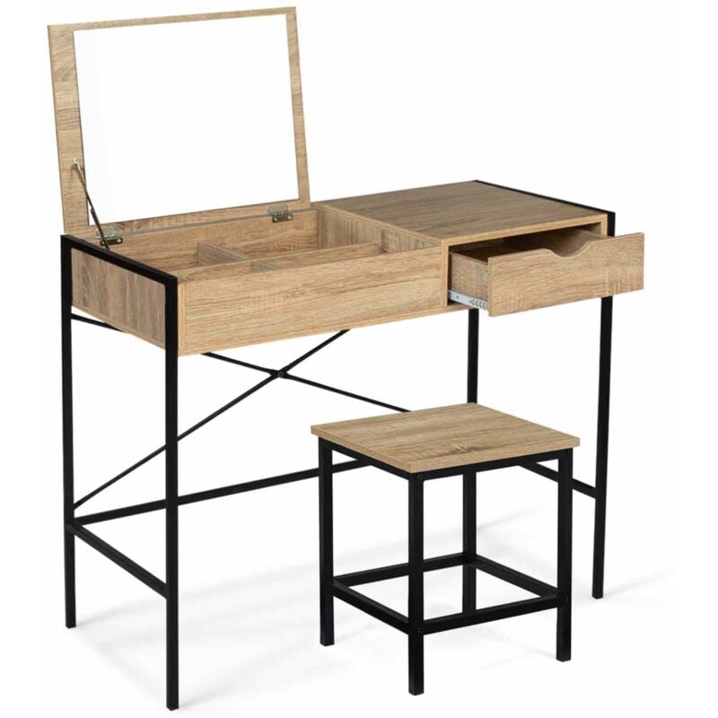 foto del prodotto toeletta con specchio pieghevole di design industriale luis