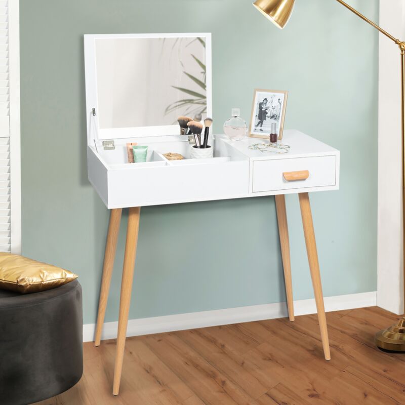 foto del prodotto toeletta con specchio pieghevole scandinavo lisa