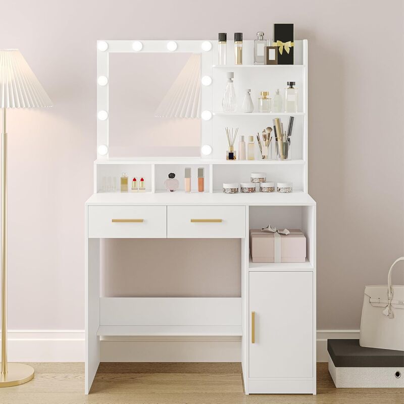 foto del prodotto toeletta da trucco, con 10 luce led con luminosit regolabile