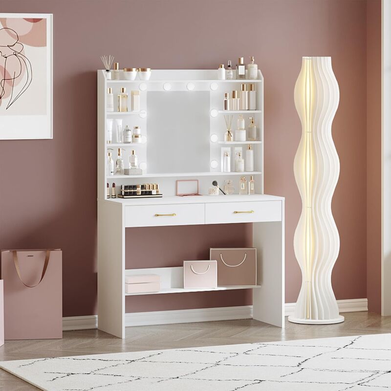 foto del prodotto toeletta da trucco, moderno con specchio, postazione make up