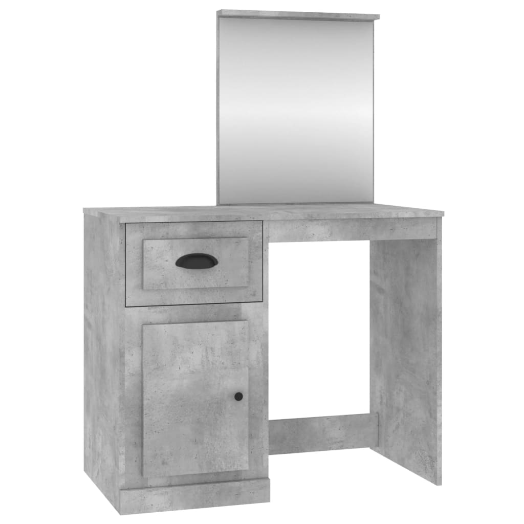 foto del prodotto toeletta tavolo da trucco mobili di design mobili per camera da letto e specchio 90 x 50 x 132,5 cm multistrato grigio 02 0006310